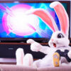 Rabbit Game controller Playing Big TV