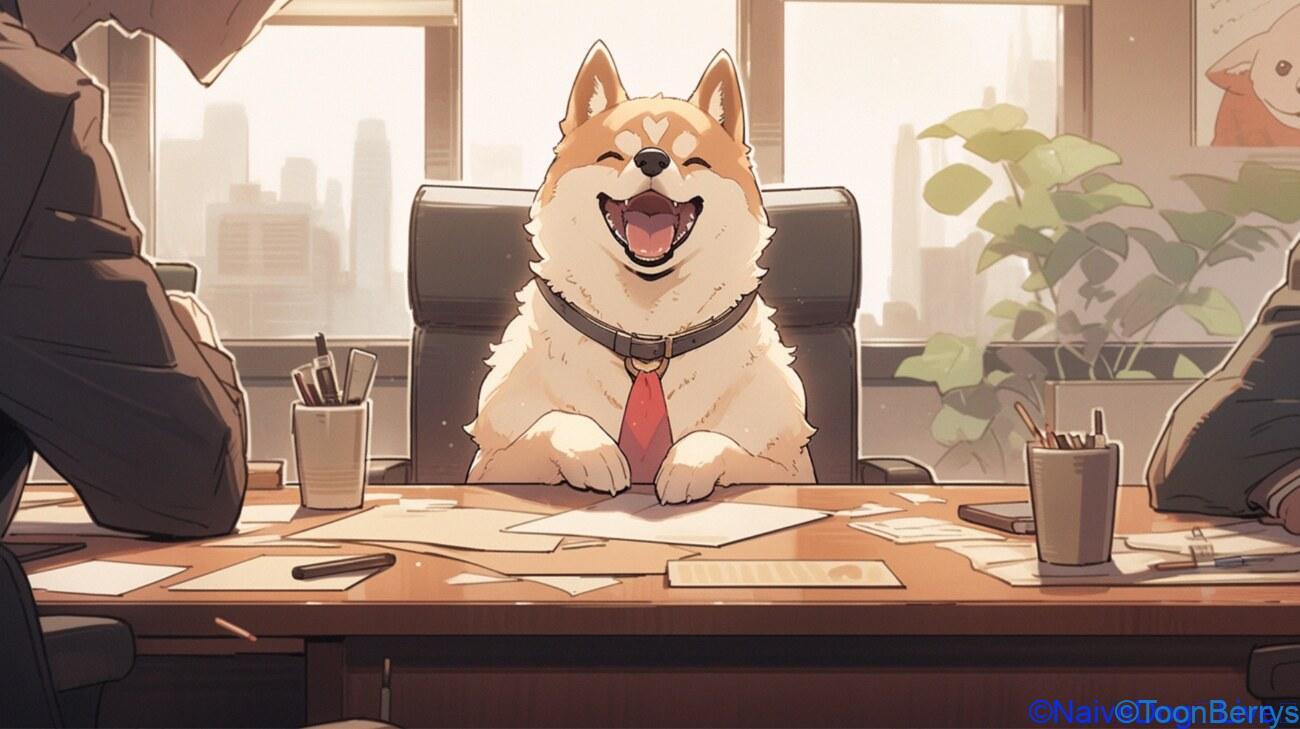癒しの空間、犬好きのための空間「社員犬」 1 社員犬 わんこ部長