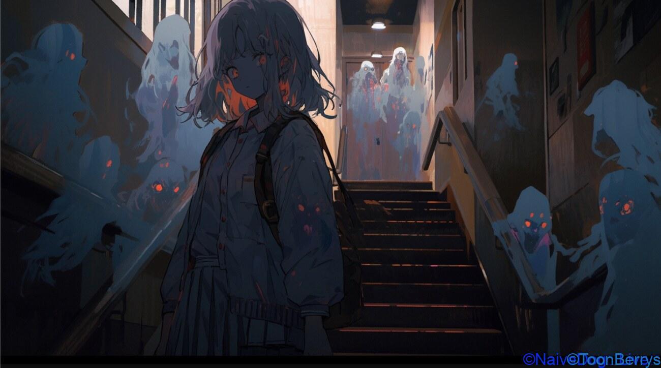 Escape from a Randomly Changing Japanese School Building: Enjoy the Survival Horror Indie Game "Labyrinthine Schoolhouse" in Multiplayer Mode 1 学校の怪談 ホラー 少女 学生