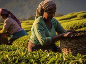 インド　茶畑　AIジェネレーター　イメージ