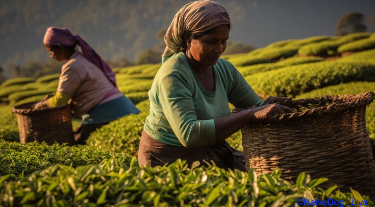 インド　茶畑　AIジェネレーター　イメージ
