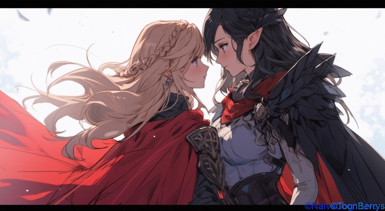 どの子とダンジョンに入りたい?百合wiz堪能するPRG「Witch and Lilies」 1 エルフの女性騎士と人間の女性騎士