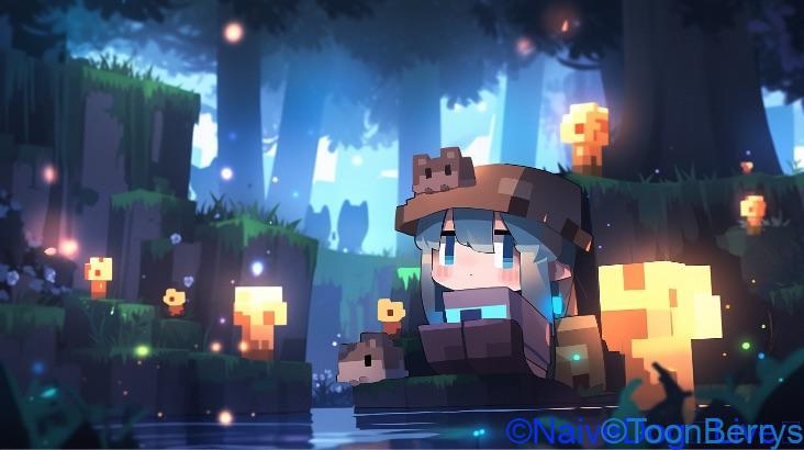 視聴者と遊ぶマインクラフトとEIKO ランドへGO!を見る 1 マイクラ風