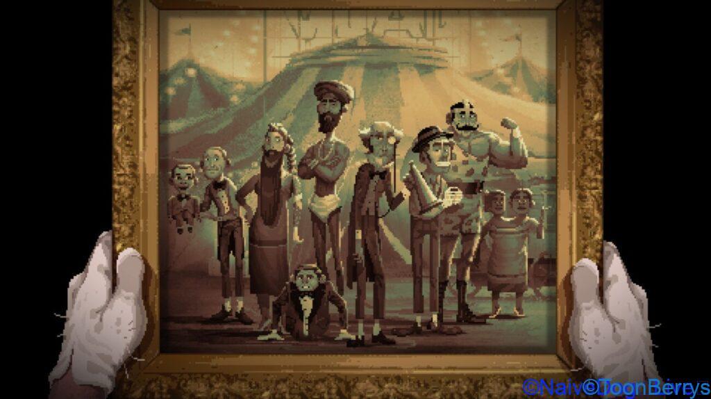 1920年代の世界をドット絵で表現したホラーインディーゲーム「Vlad Circus: Descend Into Madness 15 隠された謎はなんなのか、それは罪か罰か、パズルを解くたびに衝撃の事実がわかる「Vlad Circus: Descend into Madness」
