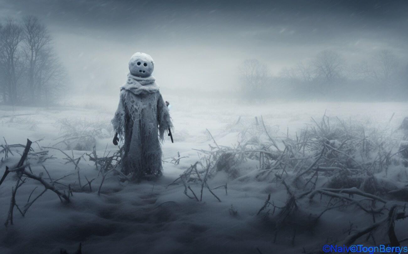 恐怖の雪だるまたち、限られた時間の中生き残ることができるのか?「SNOWMEN」 1 雪景色に不気味な雪だるま