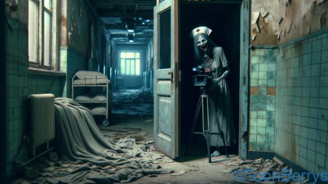 動画配信のために命懸けのホラー探索ゲーム「Madhouse Madness Prologue」 17 ゾンビナースがカメラマンを務めている画像