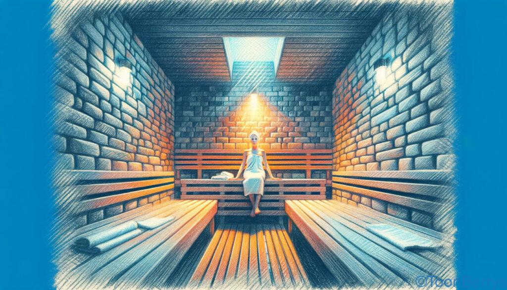 サウナで汗をかけ!最高のととのうが体験できるかも?「Soak & Splash」 7 サウナを楽しむ女性