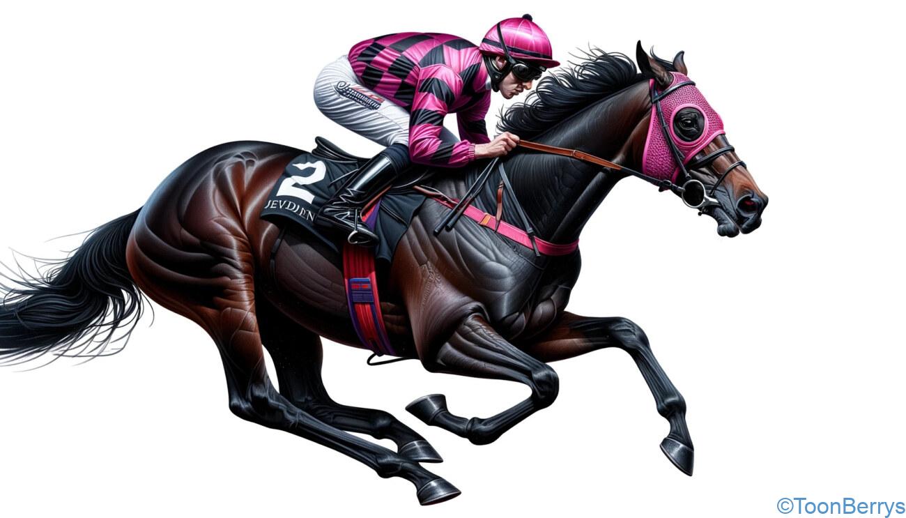 競馬の実況者はなぜ噛まない?アナウンサーと「ウイニングポスト」をゲーム散歩するを見る 1 競走馬のイラスト