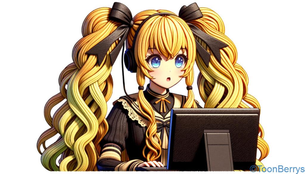 あなたも今すぐVTuberに!【nizimaLIVE】で夢を現実に 17 金髪ロールのお嬢様が実況中のイラスト