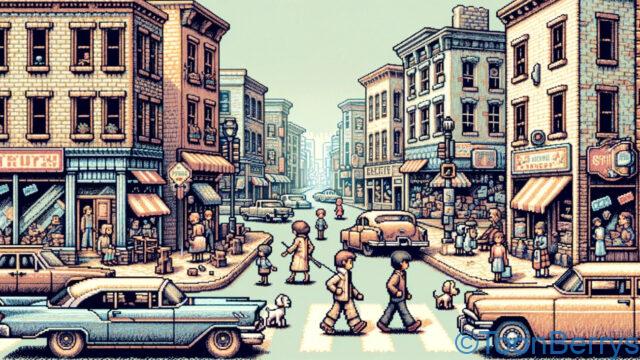 ピクセルアートで描かれたナラティブJRPG風なアメリカが舞台「Bloomtown: A Different Story」 13 1960年代JRPG風都会