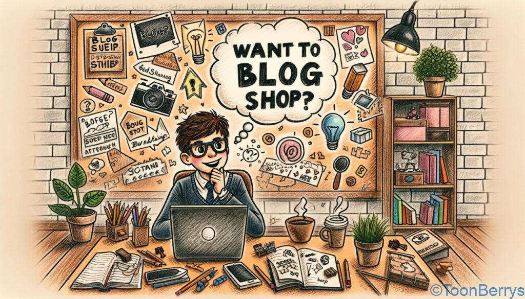 インターネットのお店始め方ナビ - お名前.comでドメインを手に入れよう! 10 ブログを始めたい人のイラスト