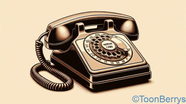 海外の電話のイラスト