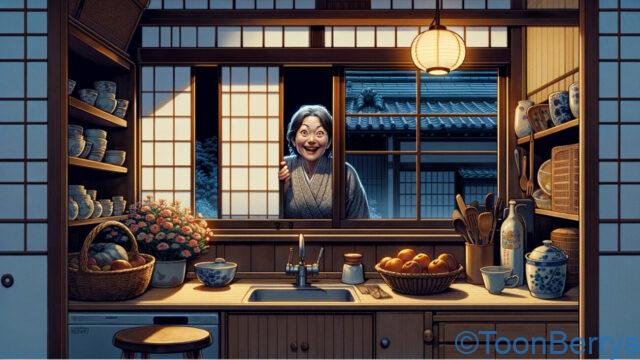お隣さんが窓からのぞいてくる