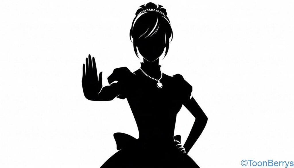 詐欺アプリ、許すまじですわ! 9 ストップを教えるお嬢様のイラスト!