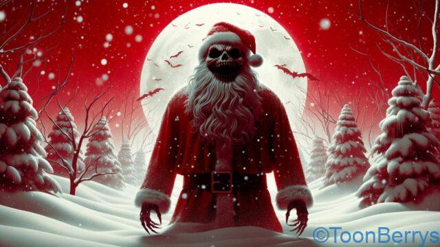 クリスマスと恐怖の融合:究極のインディーゲーム体験 27 ホラーガイコツ風なサンタ