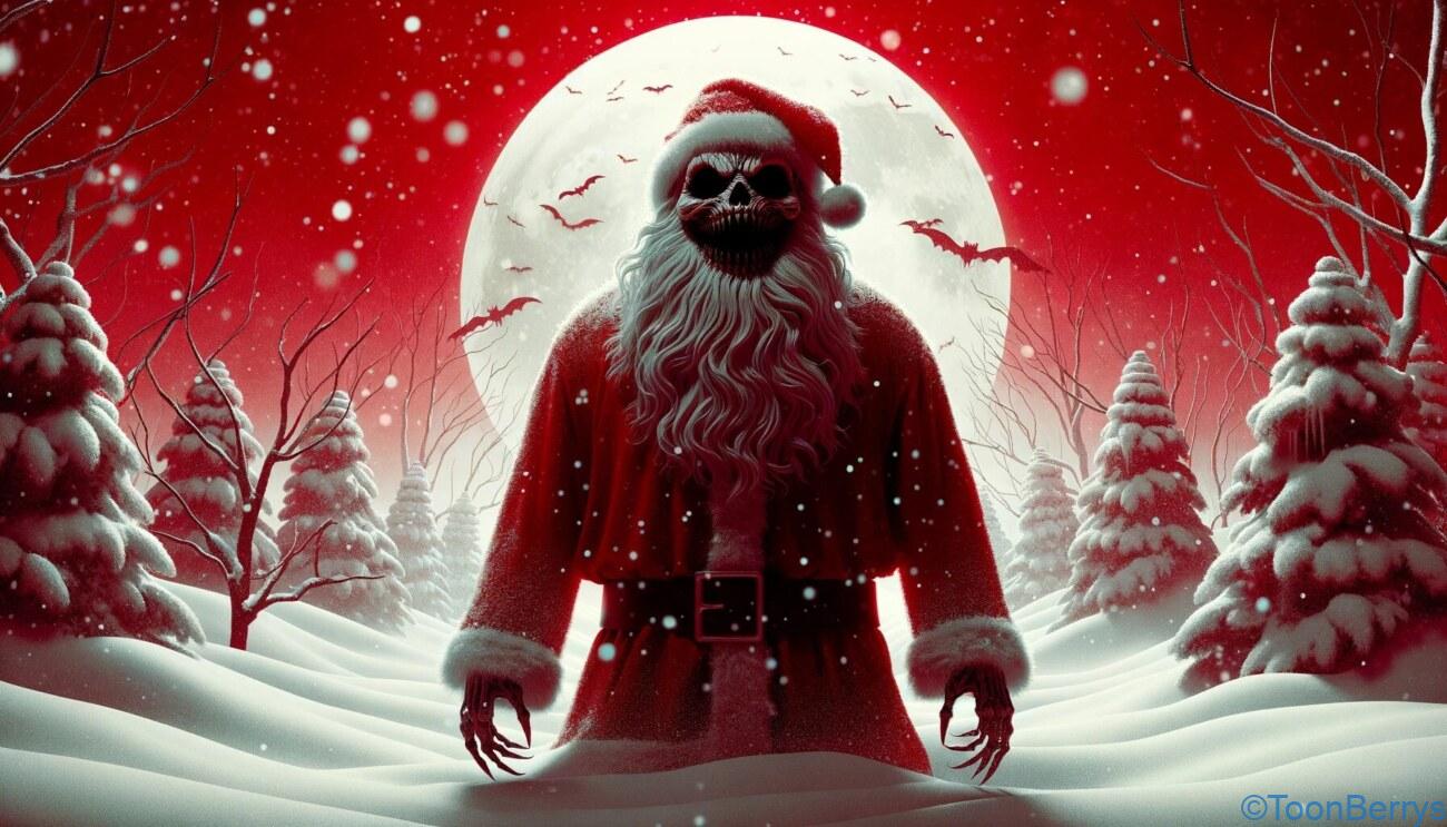 クリスマスと恐怖の融合:究極のインディーゲーム体験 1 ホラーガイコツ風なサンタ