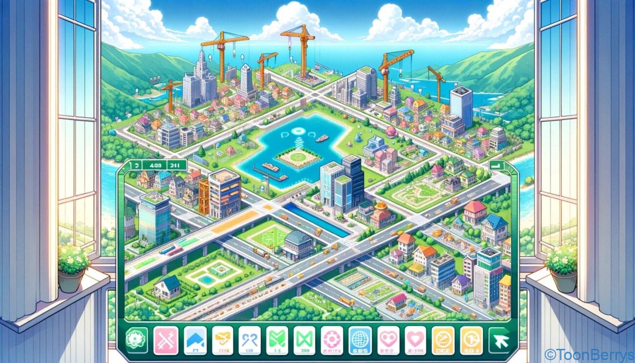 安芸高田市長、石丸伸二の新境地:YouTubeでのゲーム実況が話題 1 ゲームの中で街作りしているイラスト