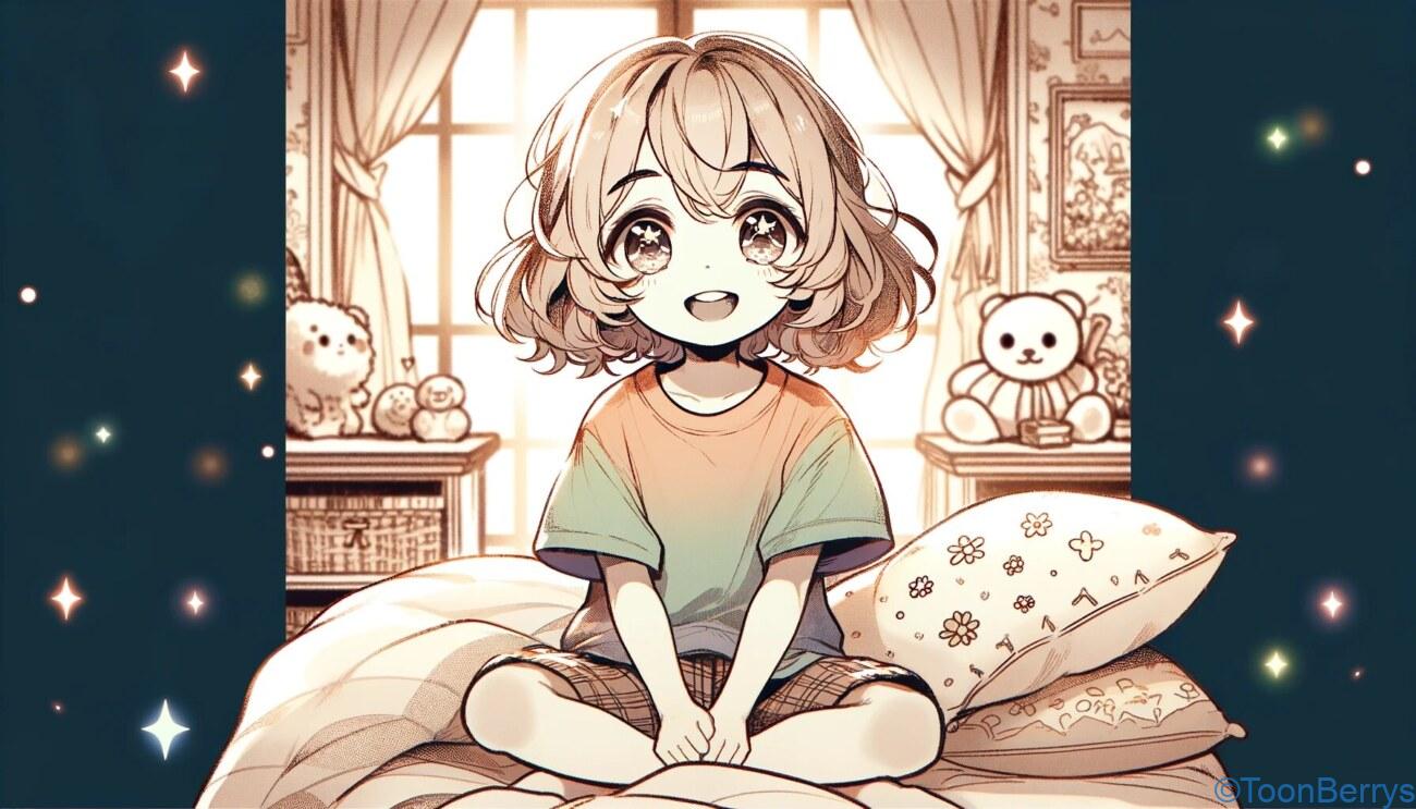 年越しそばと可愛い女の子をレンタルするヤバそうなゲーム 1 可愛い女の子がベッドの上にいる