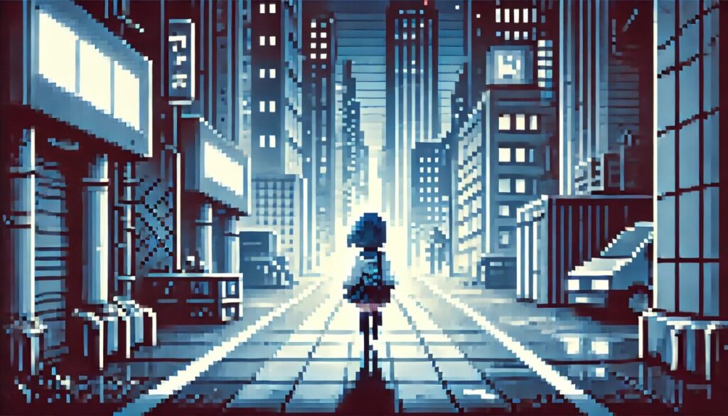 女の子ドット絵、ピクセルアート