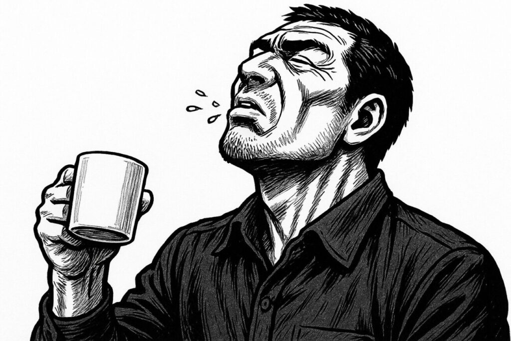 ブラック企業の実態を調査せよ!Mouthwashingでお口も心もケアしよう。 11 うがいするおっさん