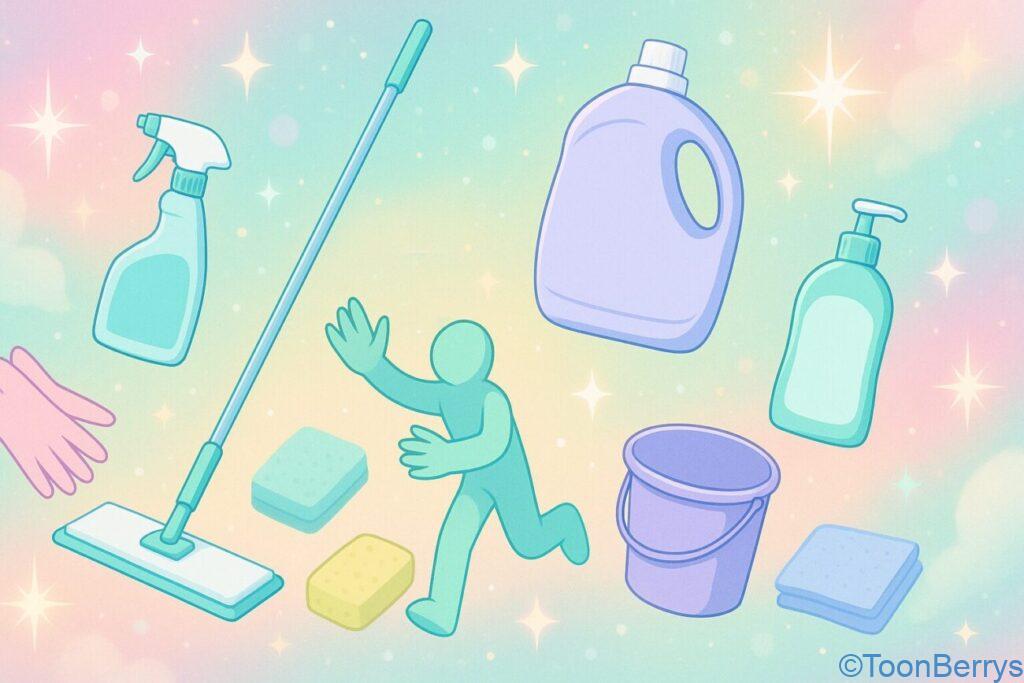 様々なお掃除用品
